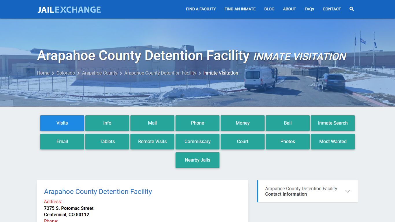 Inmate Visitation - Arapahoe County Detention Facility, CO - Jail Exchange